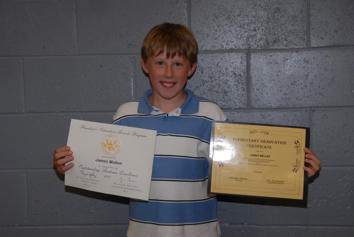 Verified degree or teaching certification of James 