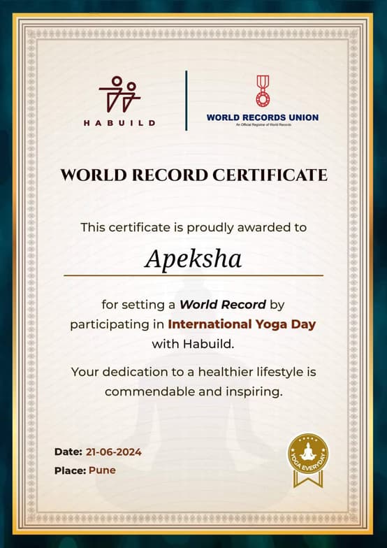 Verified degree or teaching certification of Apeksha  