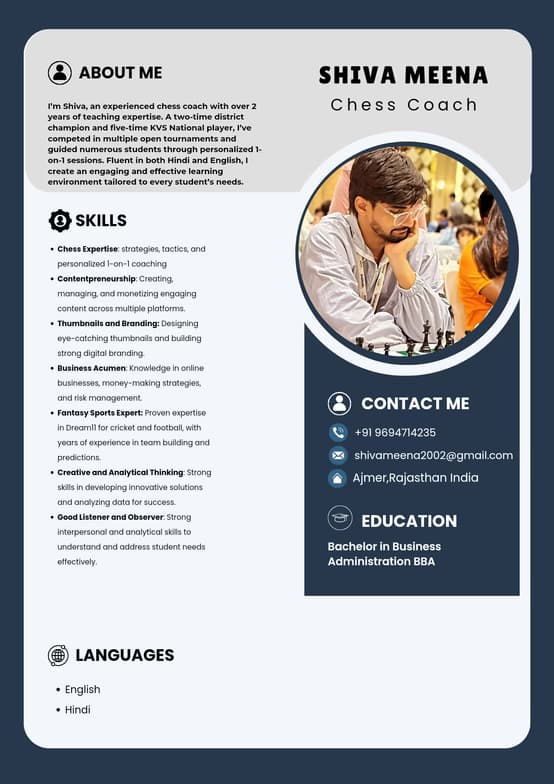 Verified degree or teaching certification of Shiva 