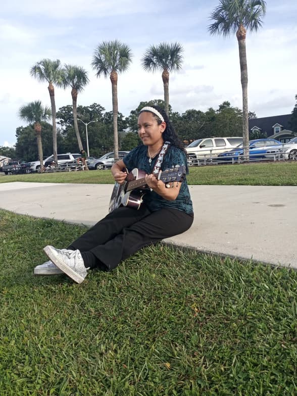 Jasminenjoying a hobby outside teaching 