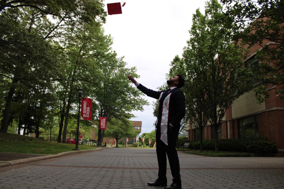 Graduation ceremony photo of Krish 