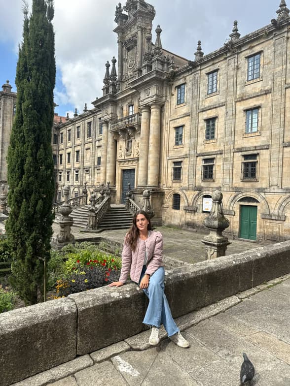 Travel snapshot of Paula during a trip 