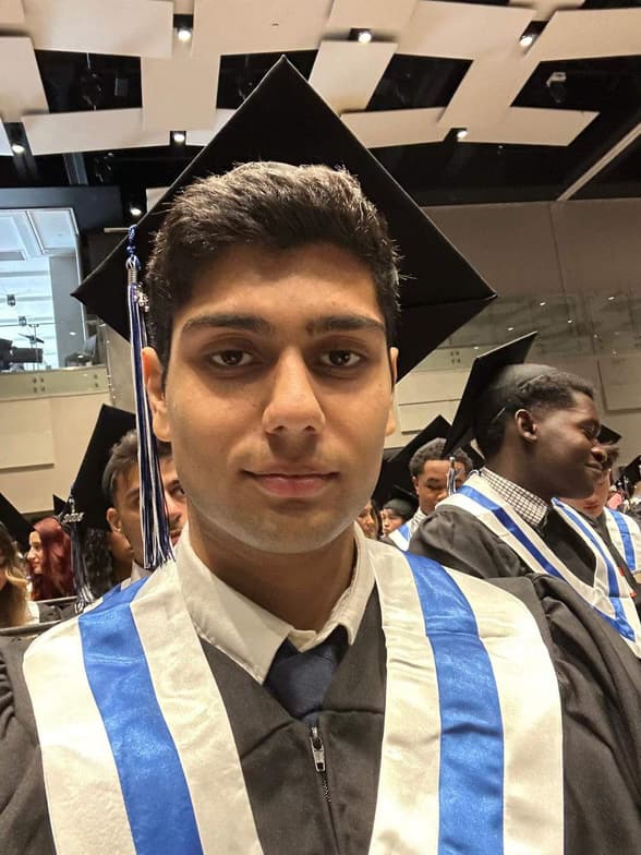 Graduation ceremony photo of Alireza 