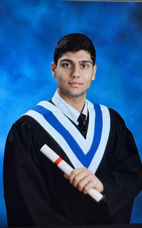 Graduation ceremony photo of Alireza 