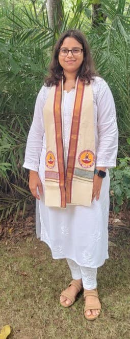 Graduation ceremony photo of Sagarika 