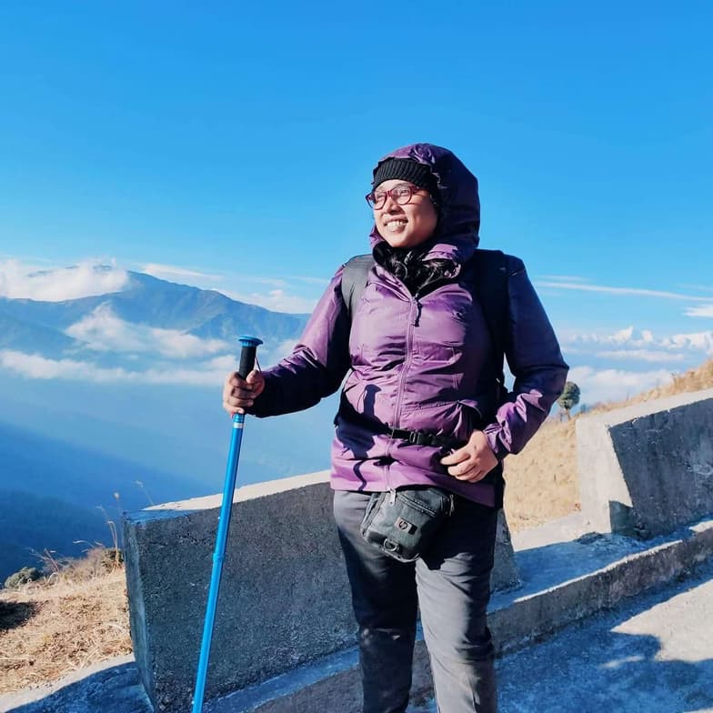 Ahanaenjoying a hobby outside teaching 