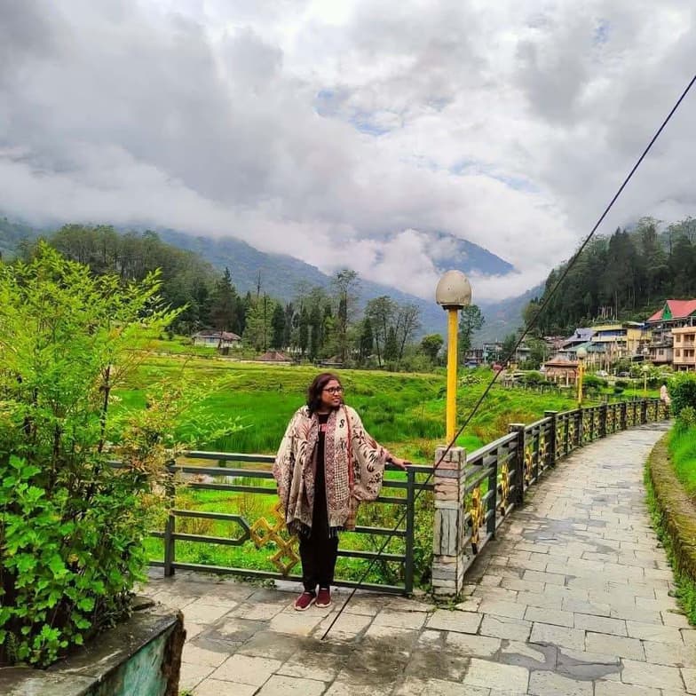 Travel snapshot of Ahana during a trip 