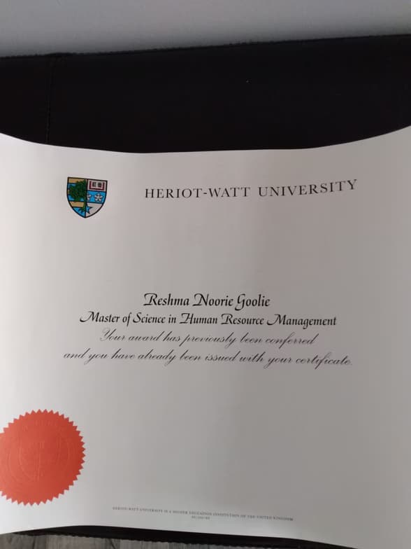 Verified degree or teaching certification of Reshma  