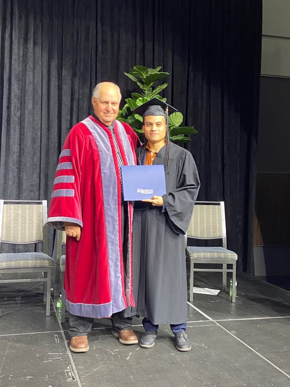 Graduation ceremony photo of Alejandro 