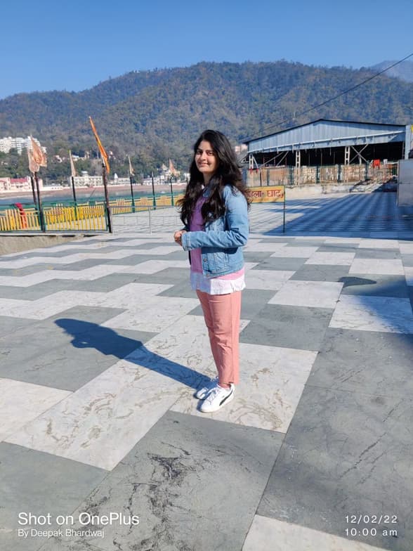 Travel snapshot of Dr. Minakshi during a trip 