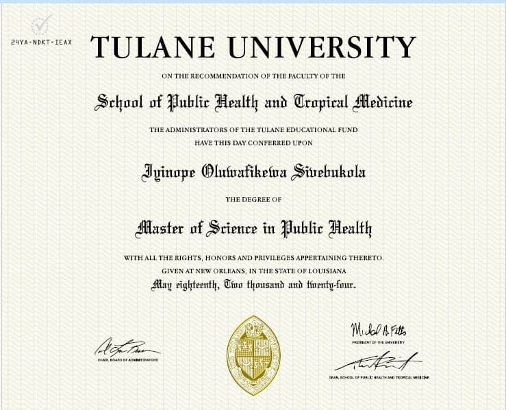 Verified degree or teaching certification of Kewa 