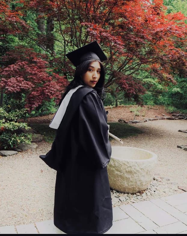 Graduation ceremony photo of Kelsey 