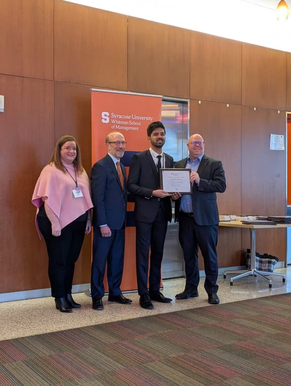 Graduation ceremony photo of Shubham