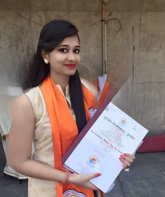 Graduation ceremony photo of Nittika 