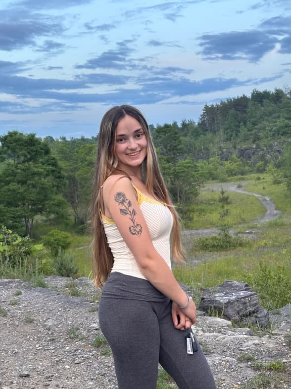 Lindsay enjoying a hobby outside teaching 