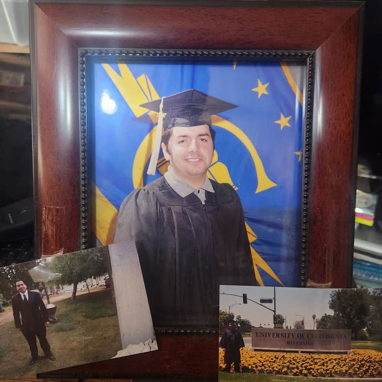 Graduation ceremony photo of Scott