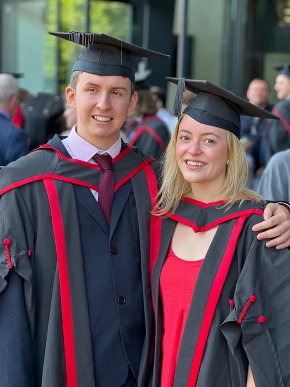 Graduation ceremony photo of James 