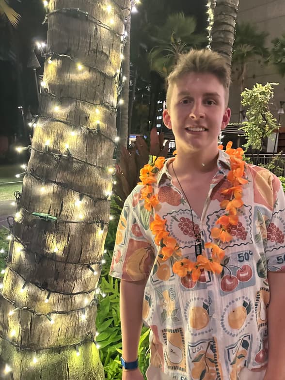 Travel snapshot of James during a trip 