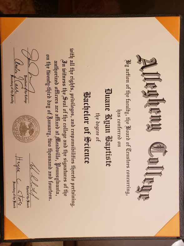 Verified degree or teaching certification of Duane 