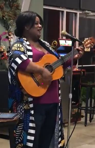 Ebonyenjoying a hobby outside teaching 