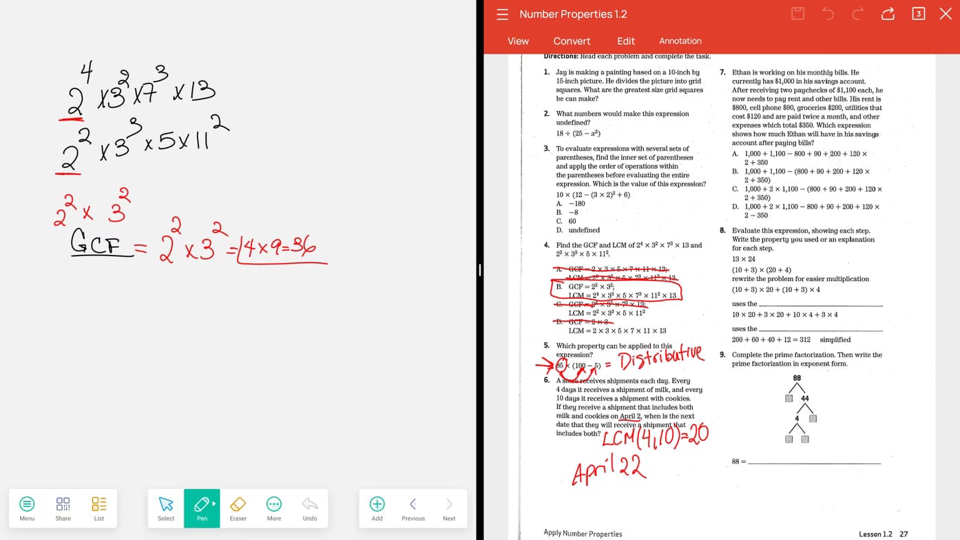 Mathematics learning materials by Duane 
