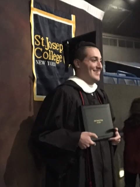 Graduation ceremony photo of Brendan