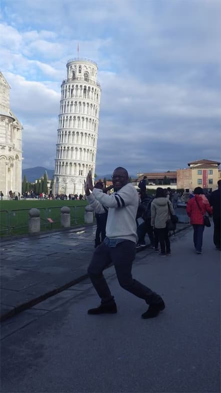 Travel snapshot of David during a trip 