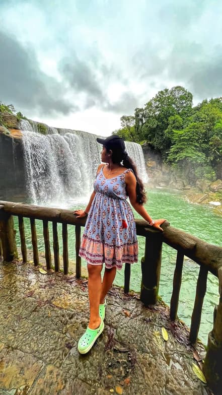 Travel snapshot of Meghana during a trip