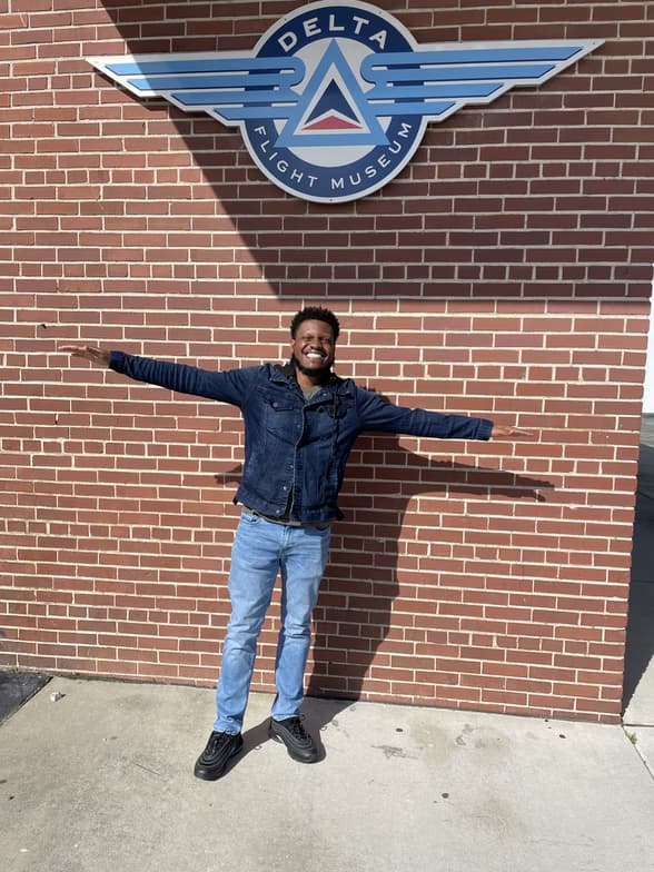 Travel snapshot of Aaron during a trip 