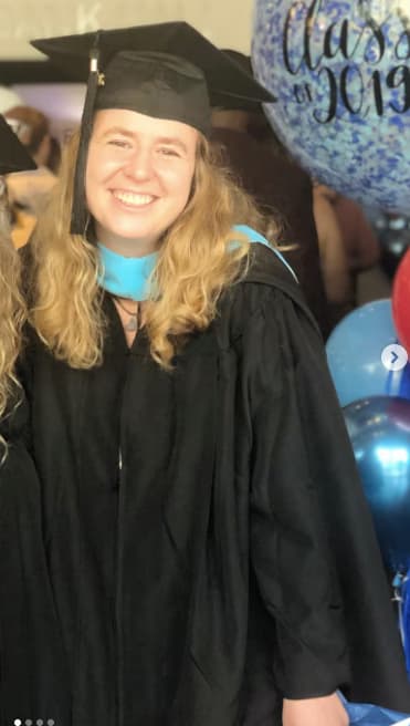 Graduation ceremony photo of Madeline 