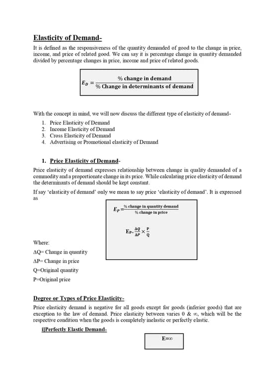 Economics learning materials by Bharti