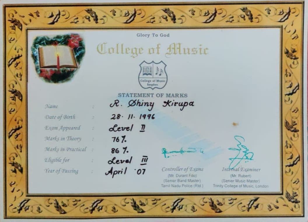Verified degree or teaching certification of Shiny