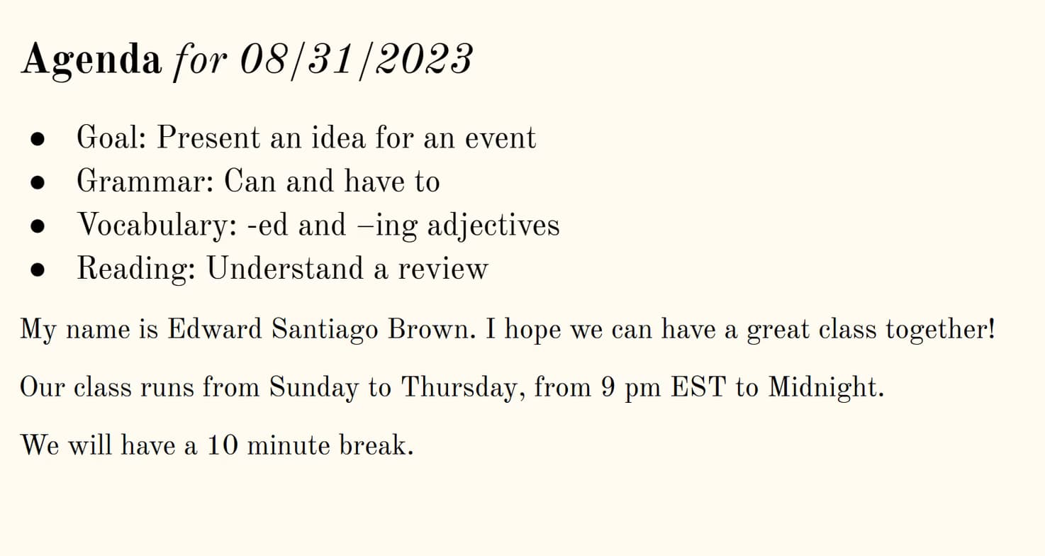 ESL learning materials by Edward  