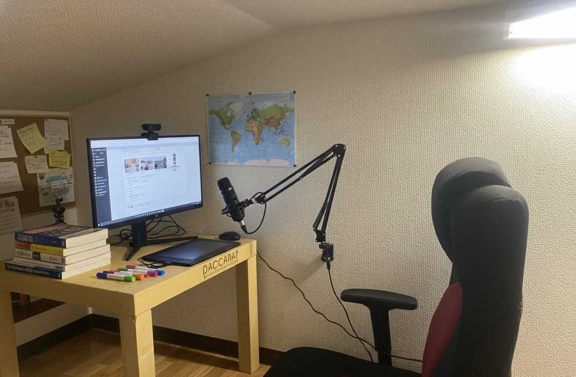 Teaching setup of Esther for private tutoring