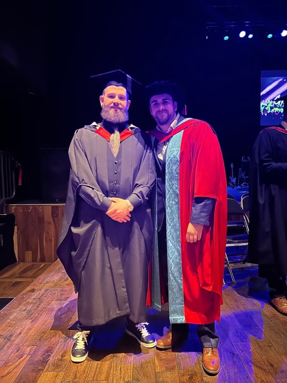 Graduation ceremony photo of Benjamin 