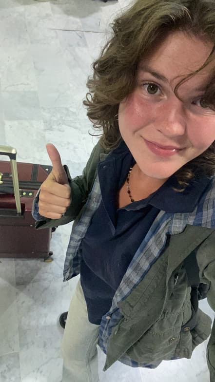 Travel snapshot of Bethan during a trip 