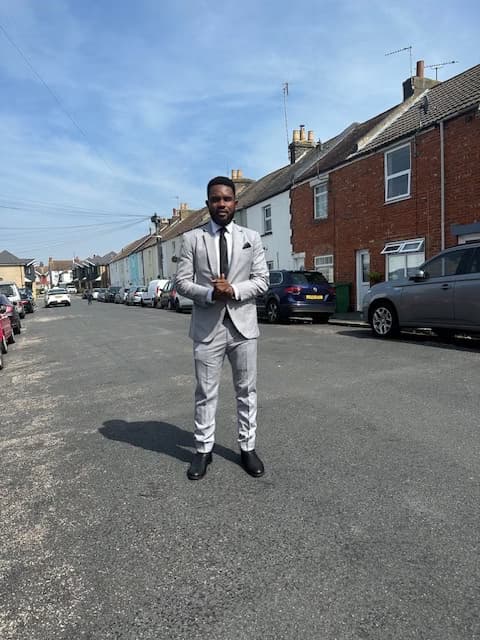 Graduation ceremony photo of Kelechi 