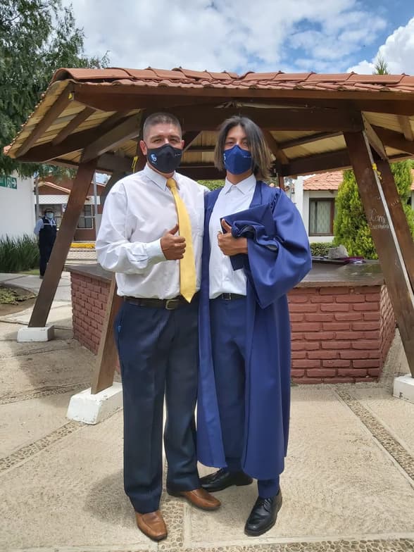 Graduation ceremony photo of Luis Armando 