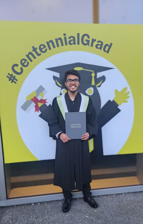 Graduation ceremony photo of Naitik 