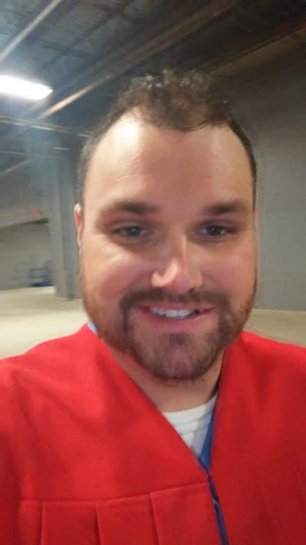 Graduation ceremony photo of Wes 