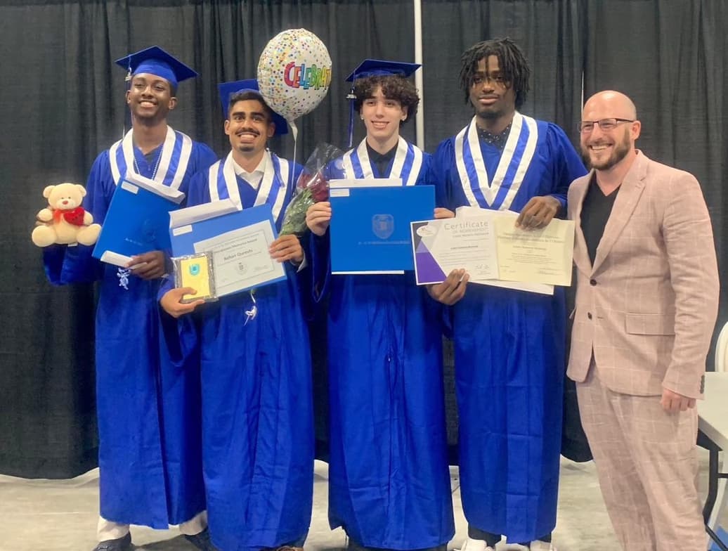 Graduation ceremony photo of Yonatan 