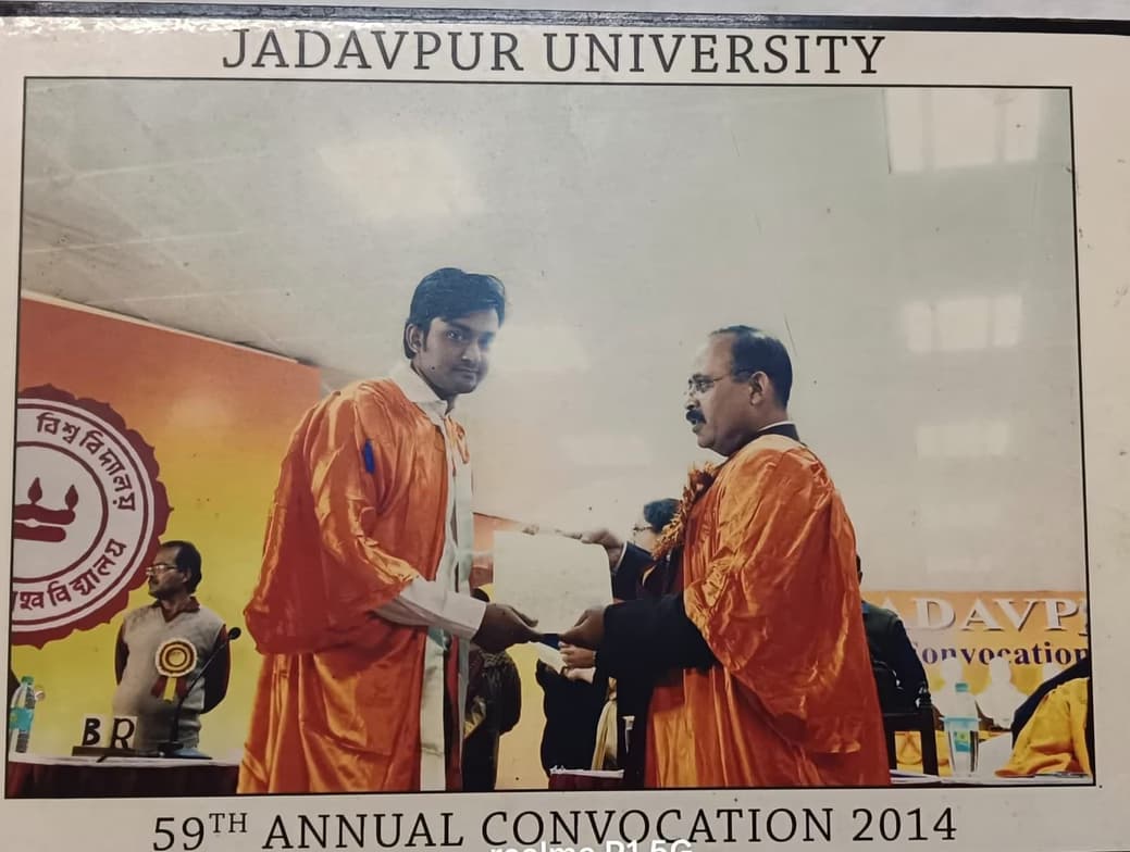 Graduation ceremony photo of Pallab  