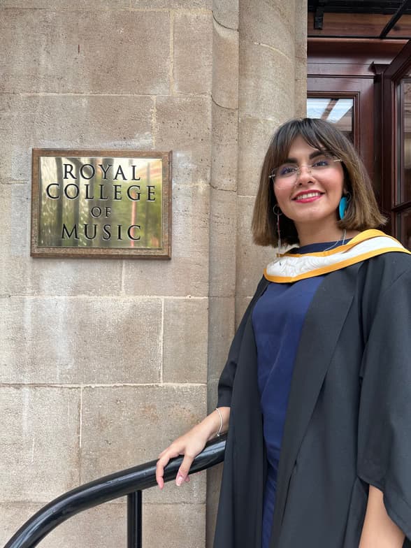 Graduation ceremony photo of Sarah  