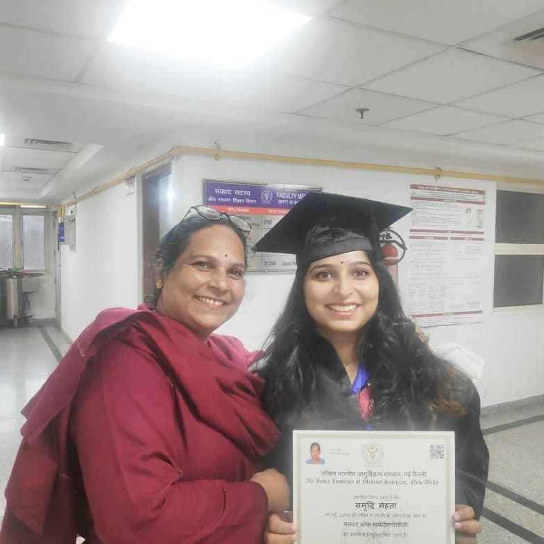 Graduation ceremony photo of Samriddhi 