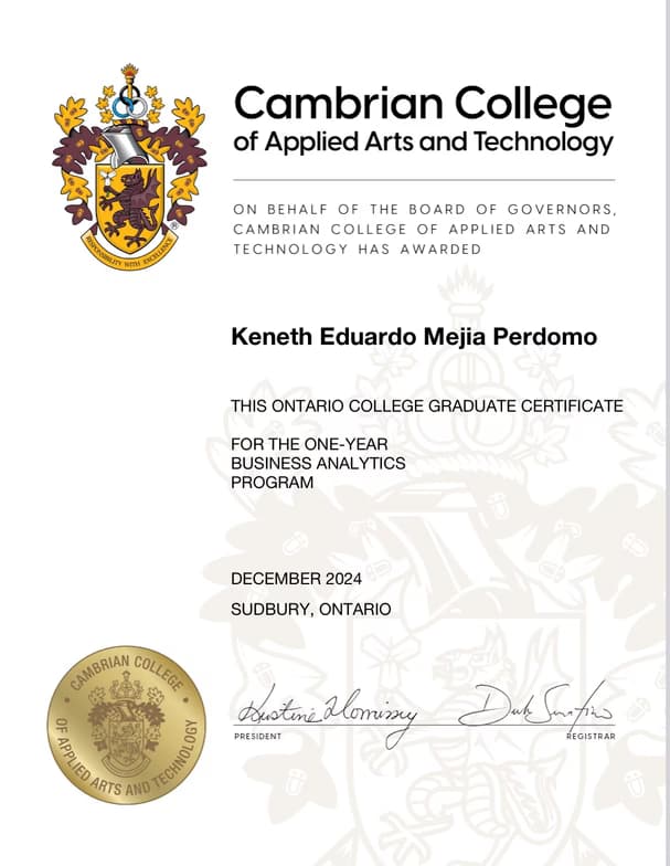 Verified degree or teaching certification of Keneth  
