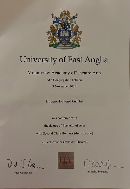 Verified degree or teaching certification of Eugene 