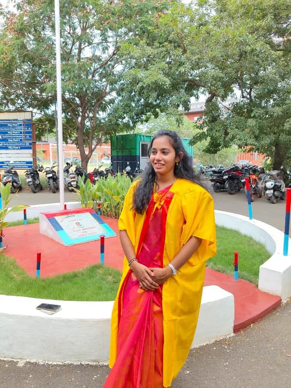Graduation ceremony photo of Janani  