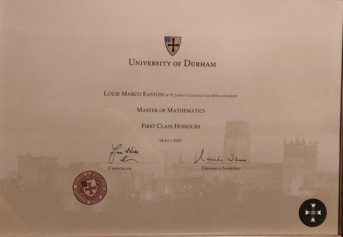 Verified degree or teaching certification of Louie 