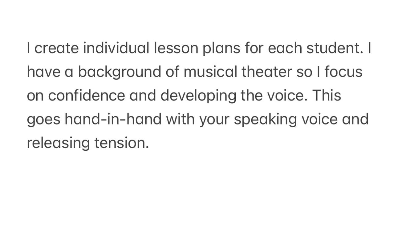 Singing learning materials by Sarah 