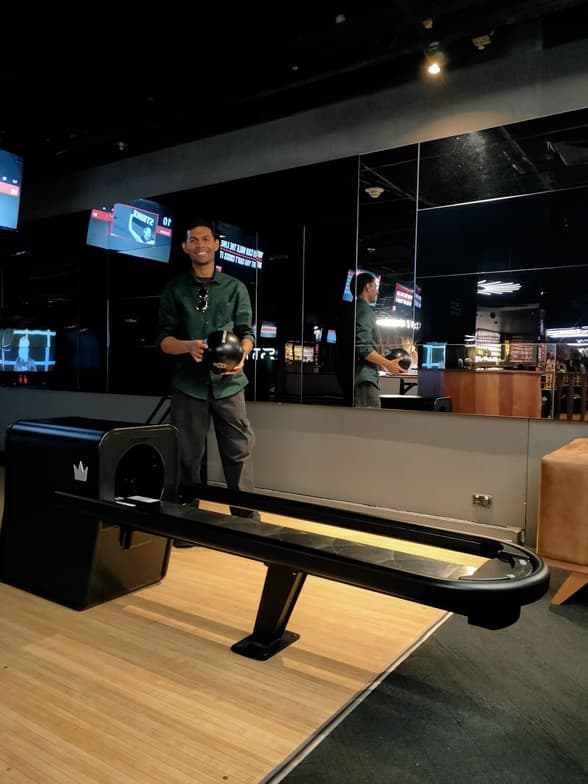 Warrenenjoying a hobby outside teaching 